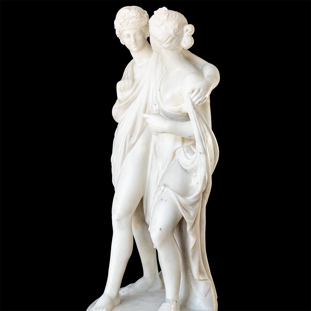 Neoclassical Sculpture Depicting Bacchus And Ariadne-photo-4