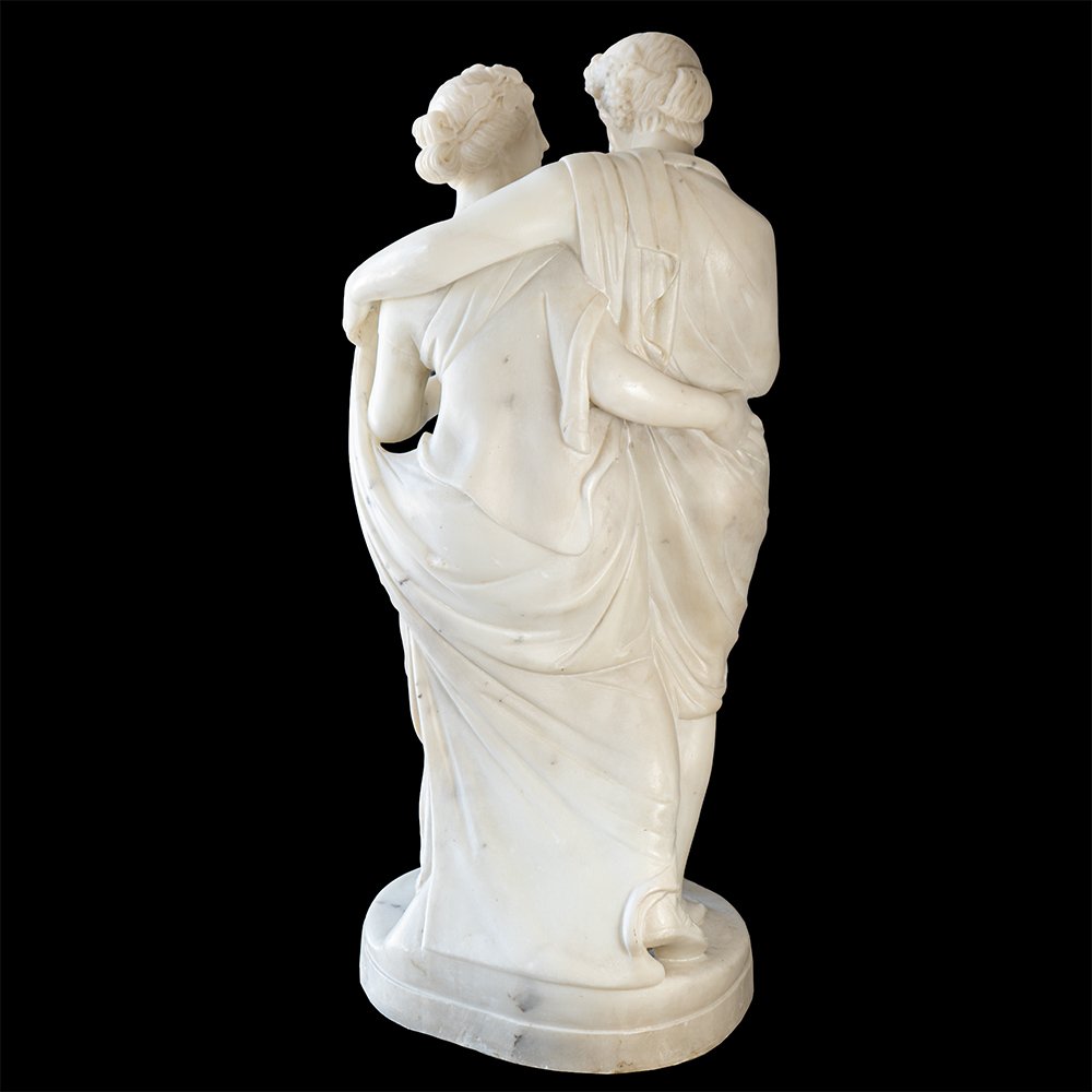 Neoclassical Sculpture Depicting Bacchus And Ariadne-photo-6