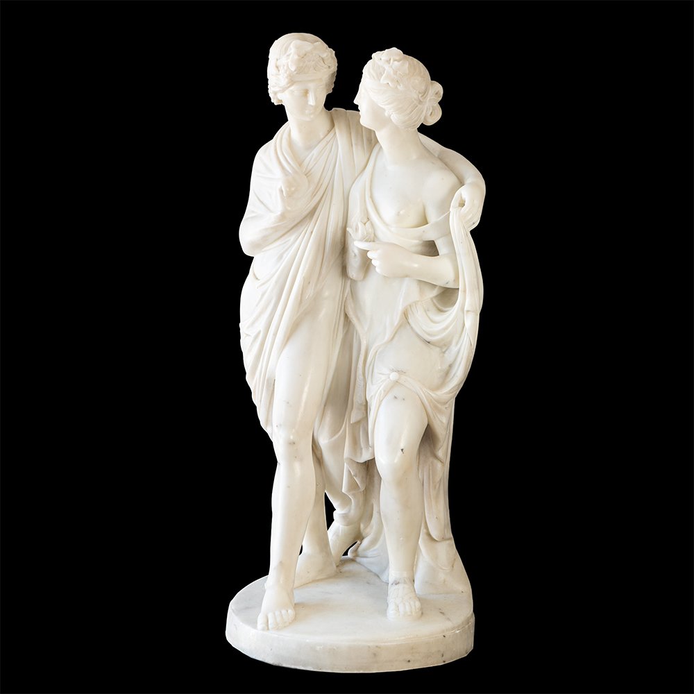 Neoclassical Sculpture Depicting Bacchus And Ariadne