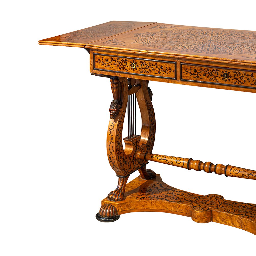 Table basse française Charles X en érable et amarante-photo-2