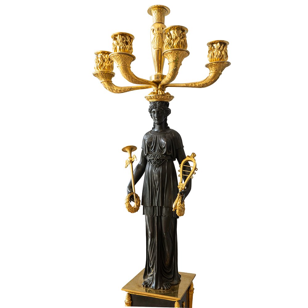 Paire de candélabres Empire - Claude Gallé-photo-7