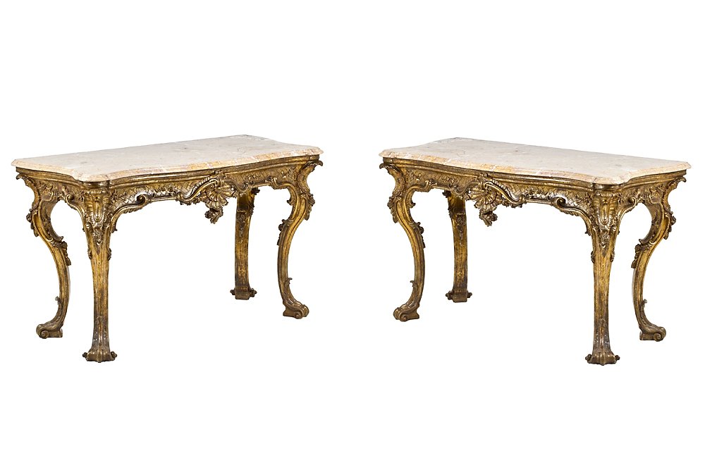 Paire de consoles Louis XV
