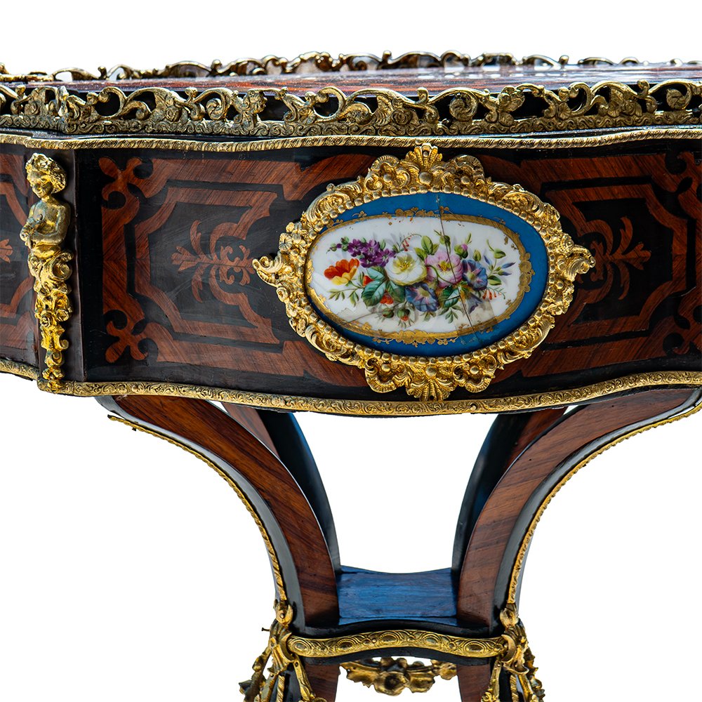 Table basse/jardinière française en palissandre et bronze doré-photo-3