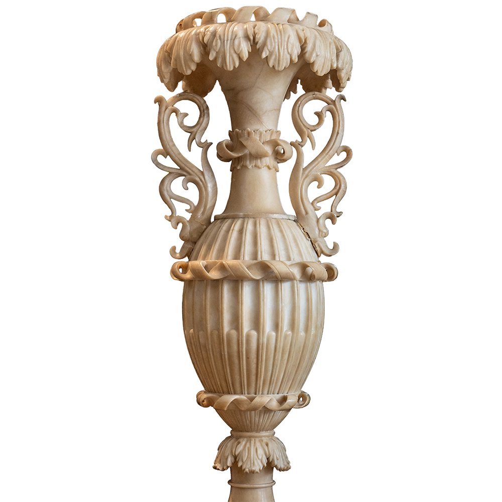Pair Of Alabaster Vases-photo-3