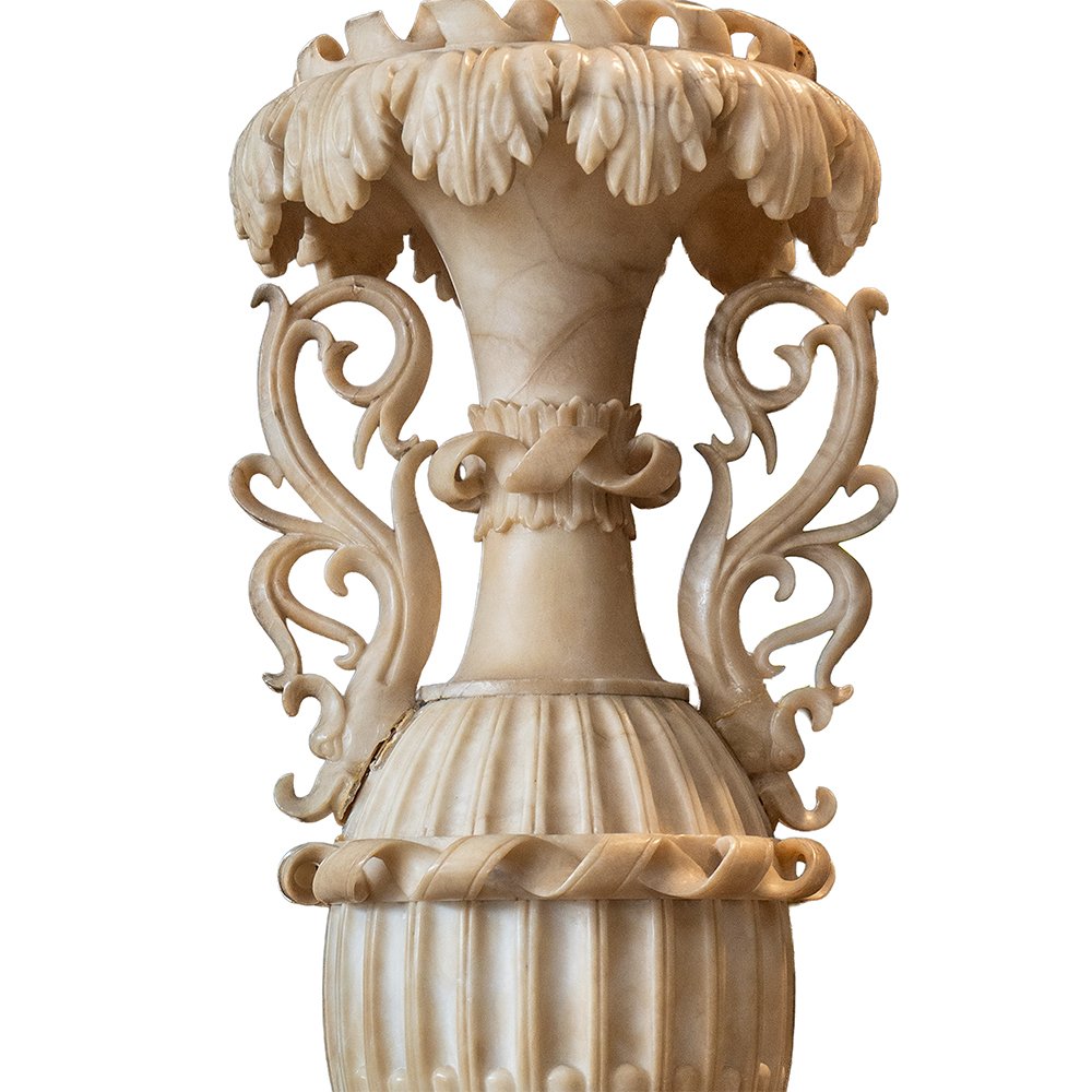 Pair Of Alabaster Vases-photo-6