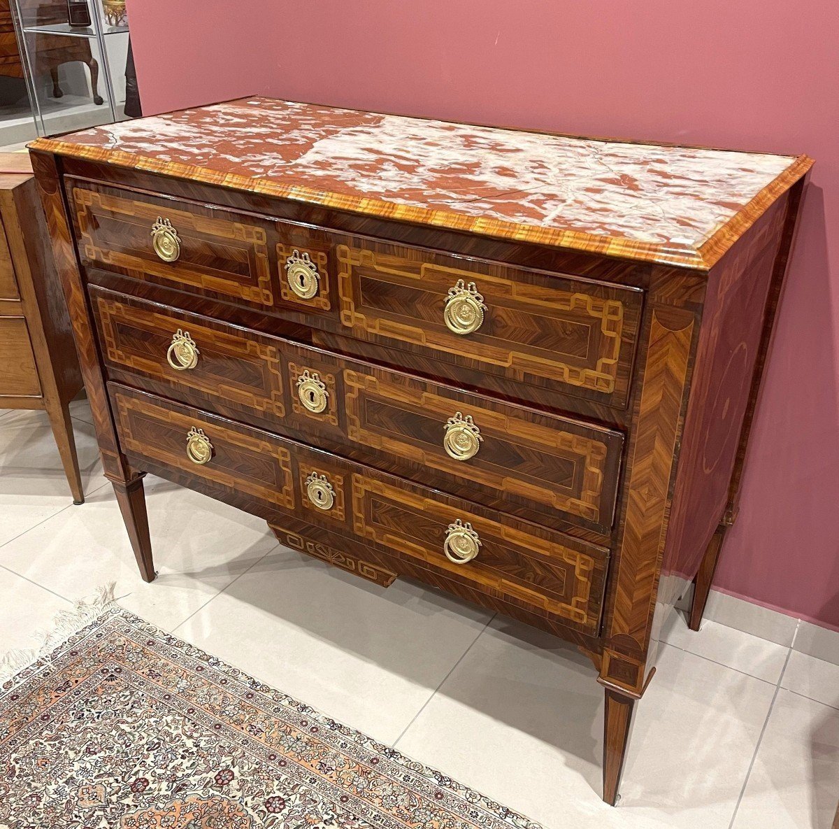 Louis XVI-style Chest Of Drawers, "sicilia"-photo-6