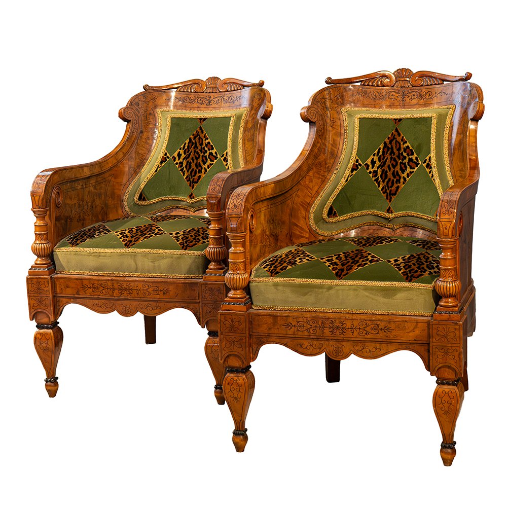 Paire de fauteuils Andrea Viola – époque Charles X-photo-2