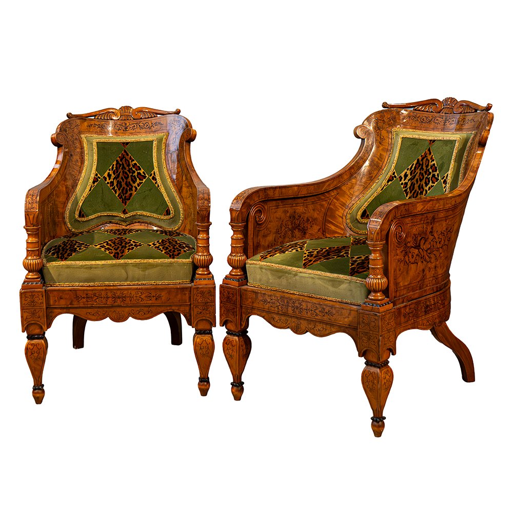 Paire de fauteuils Andrea Viola – époque Charles X-photo-2