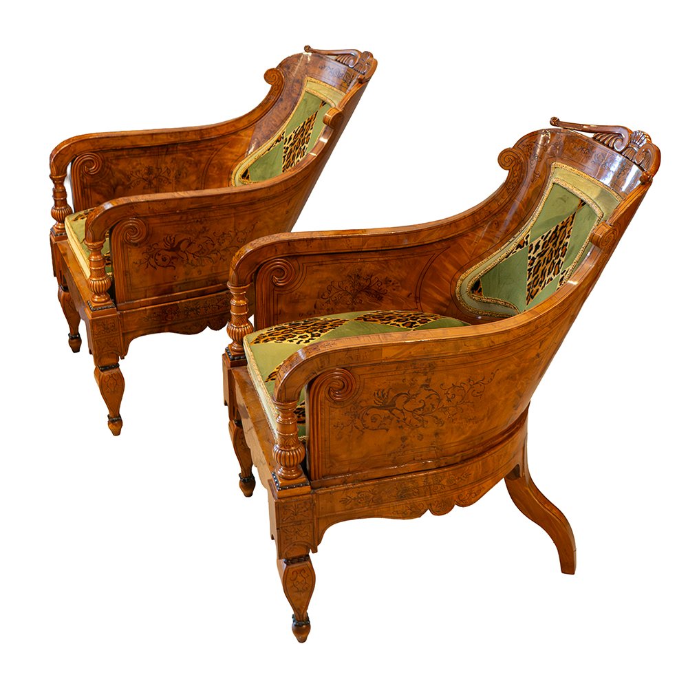 Paire de fauteuils Andrea Viola – époque Charles X-photo-4