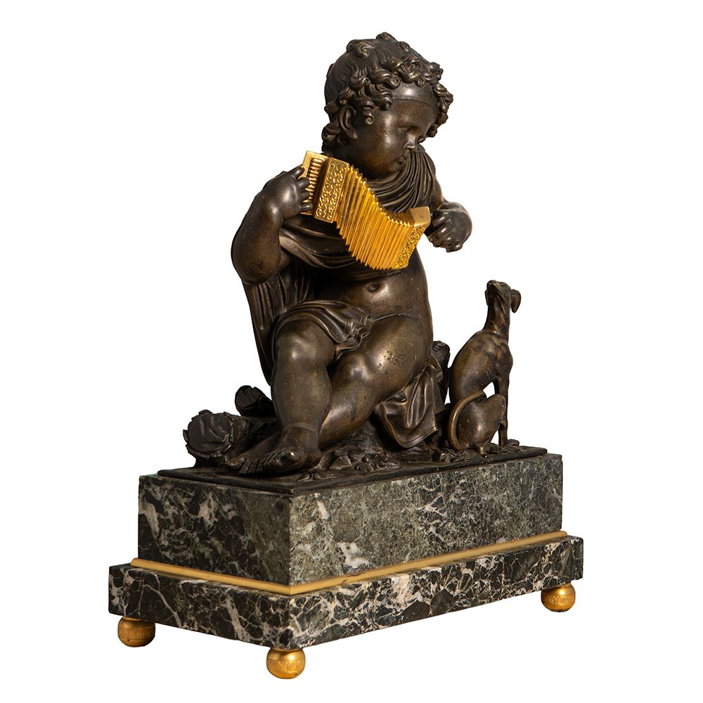 Sculpture représentant un putto musicien-photo-6