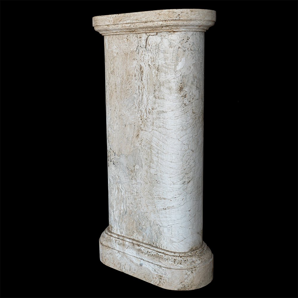 Paire de colonnes en marbre travertin-photo-4