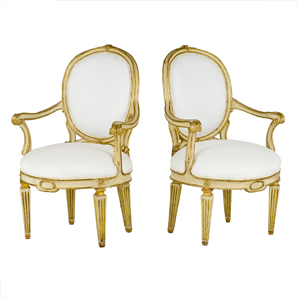 Paire de fauteuils Louis XVI