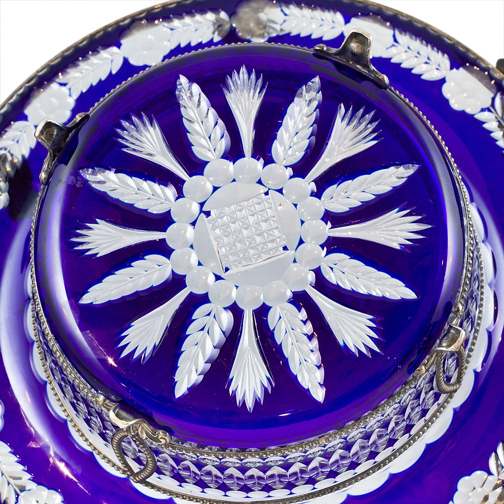 Triptych Made Of Baccarat Crystal And Silver-photo-2