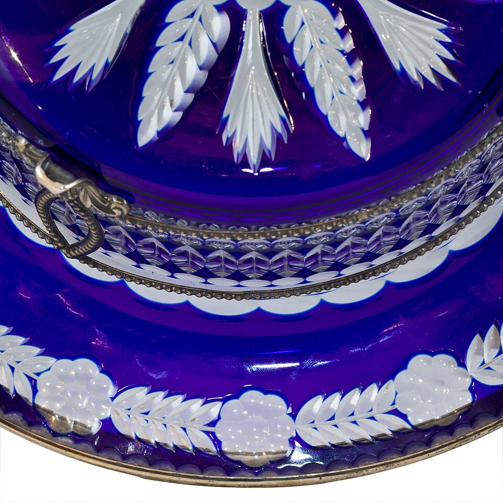 Triptych Made Of Baccarat Crystal And Silver-photo-2
