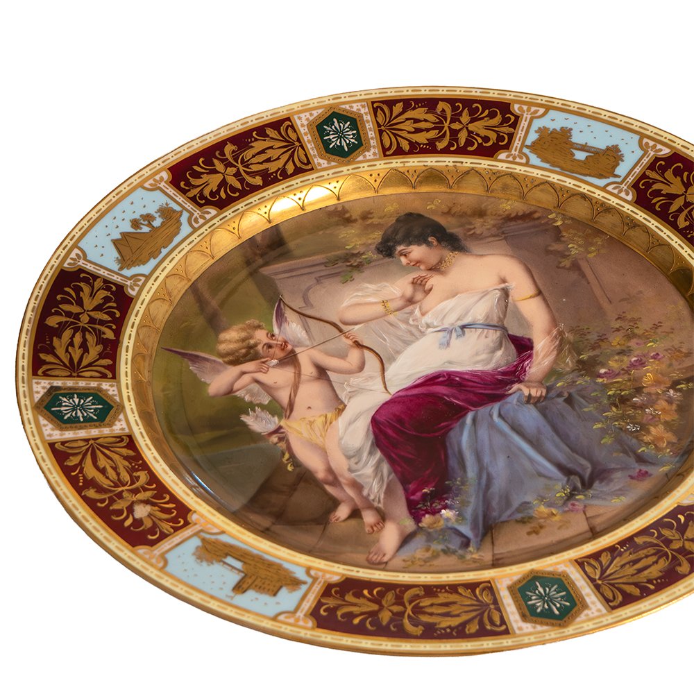 Assiette en porcelaine peinte-photo-4