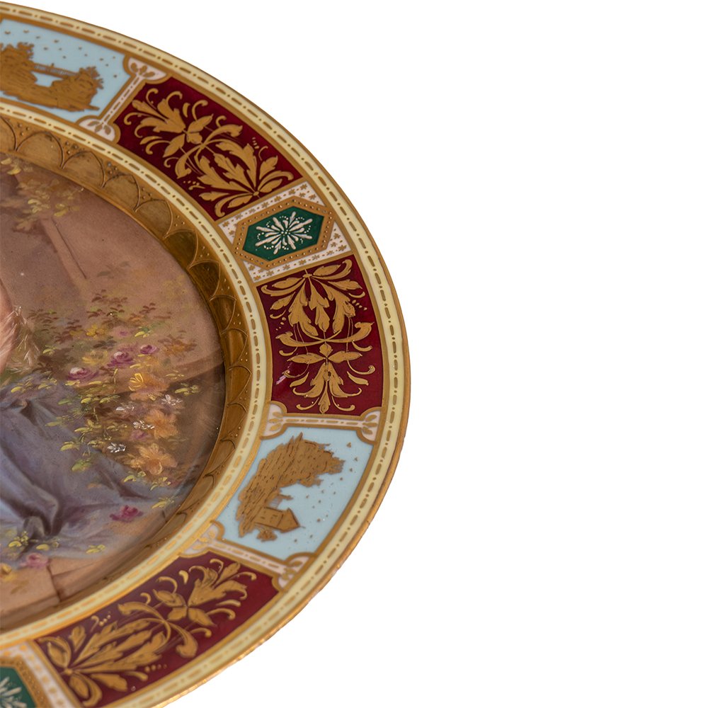 Assiette en porcelaine peinte-photo-3