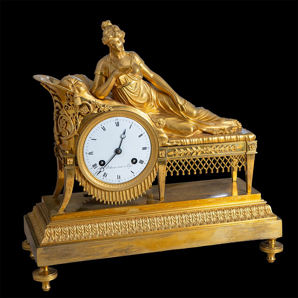 Table Clock Depicting “the Reader”-photo-2