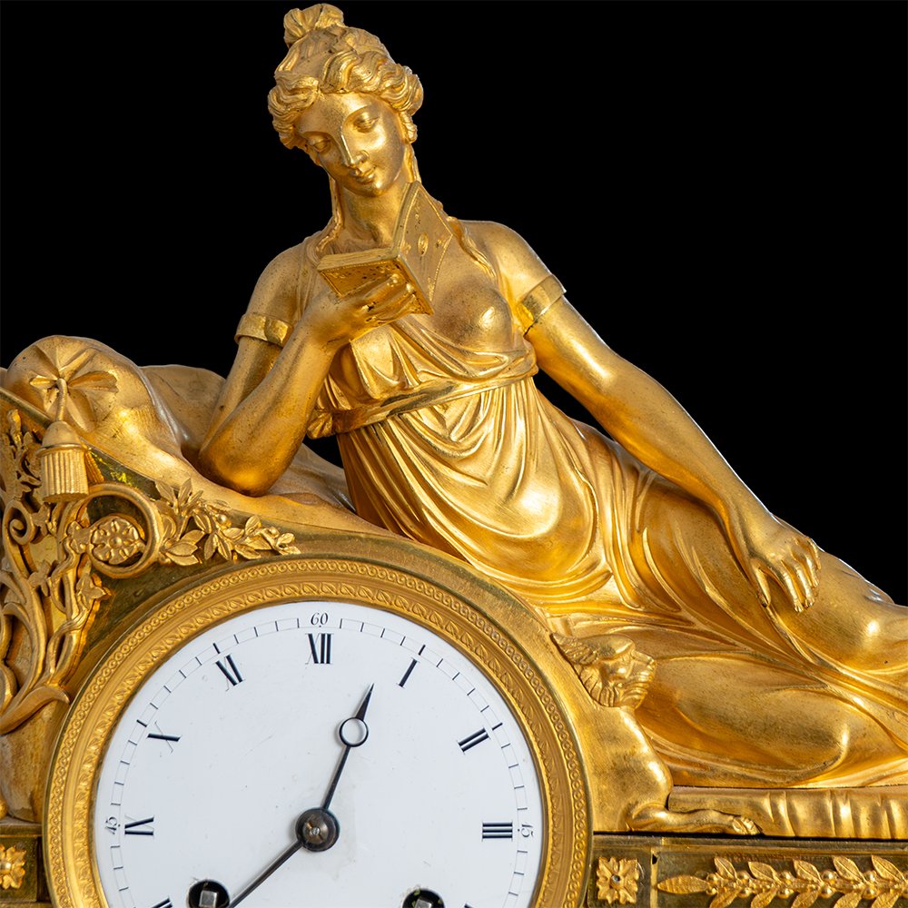 Table Clock Depicting “the Reader”-photo-3