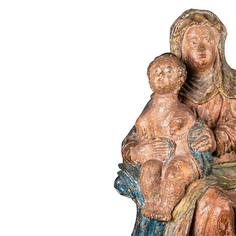 Groupe sculptural en terre cuite-photo-3