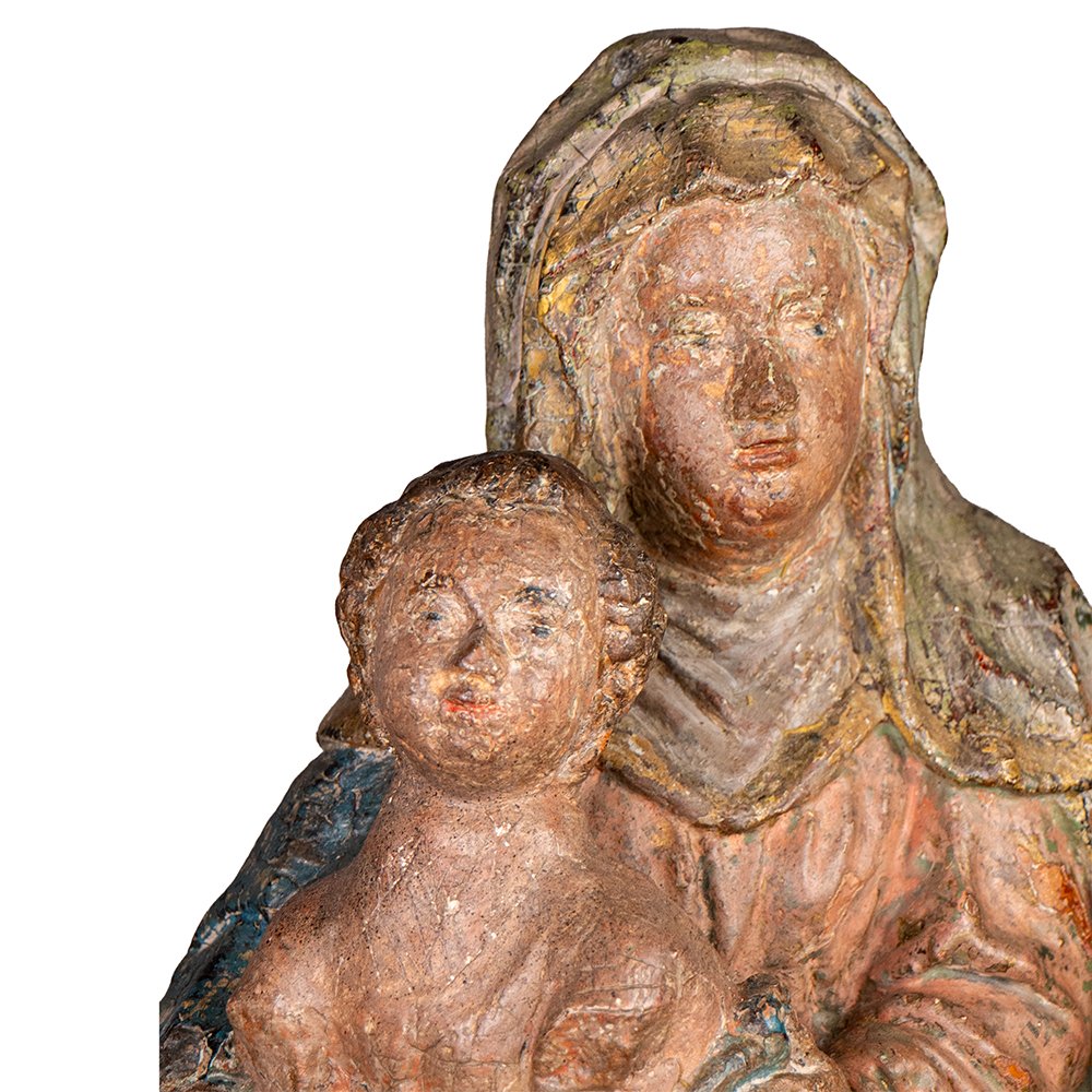 Groupe sculptural en terre cuite-photo-4