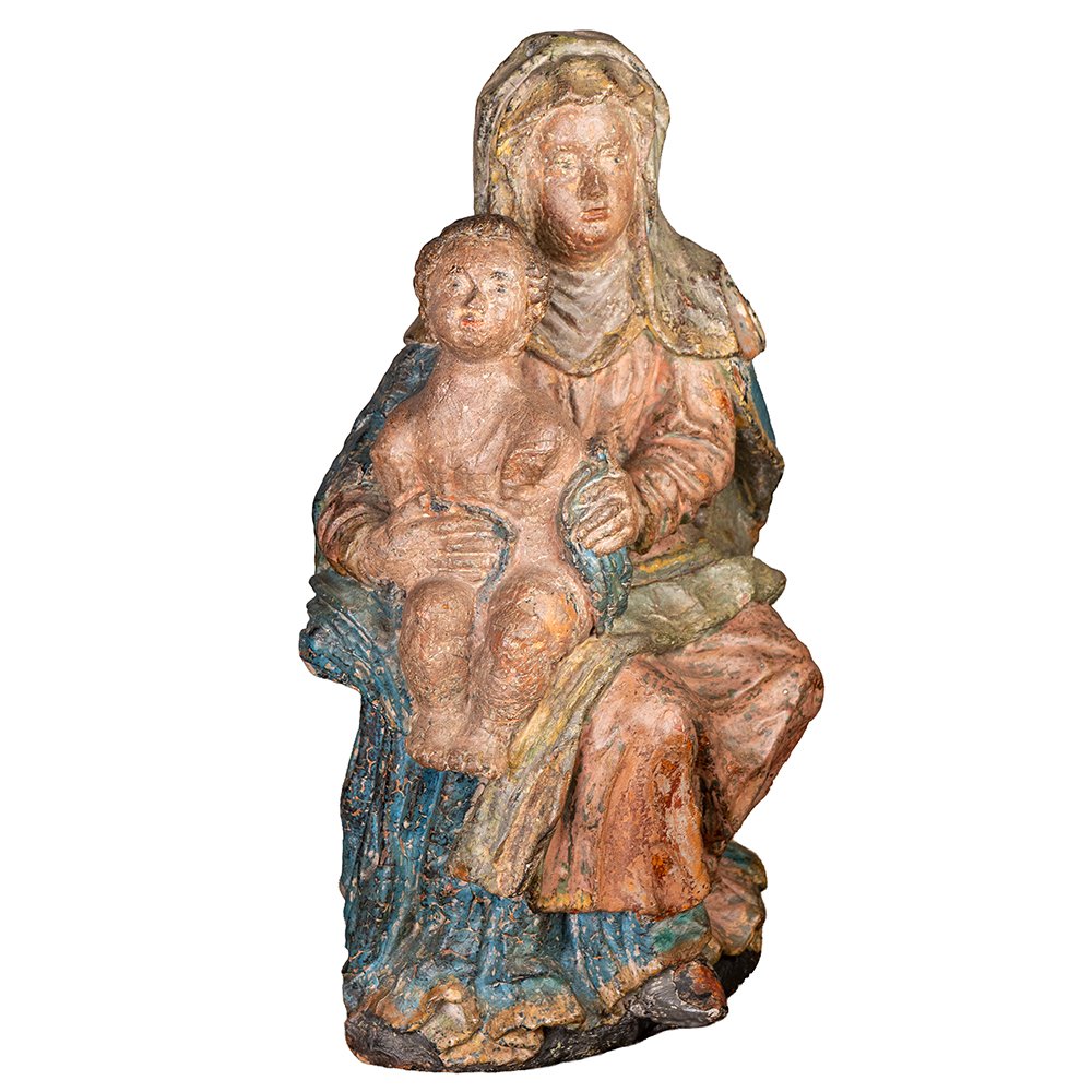 Groupe sculptural en terre cuite-photo-1