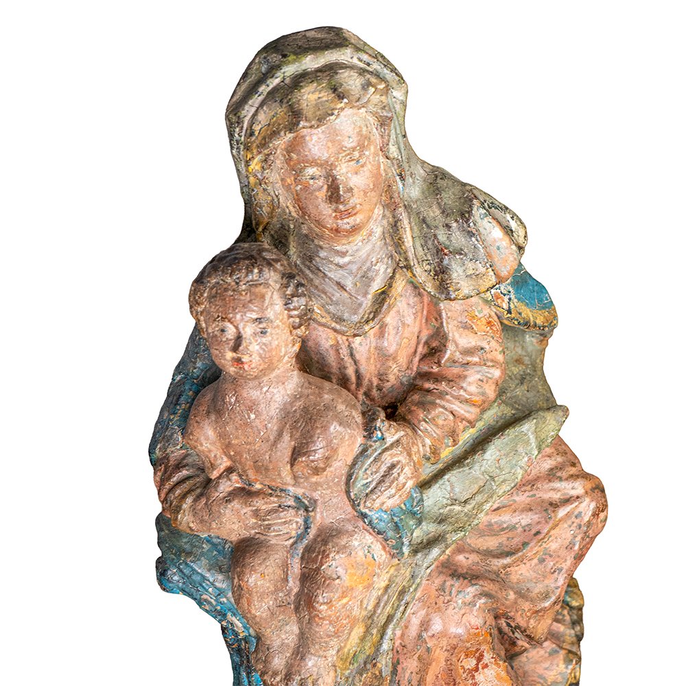 Groupe sculptural en terre cuite-photo-2