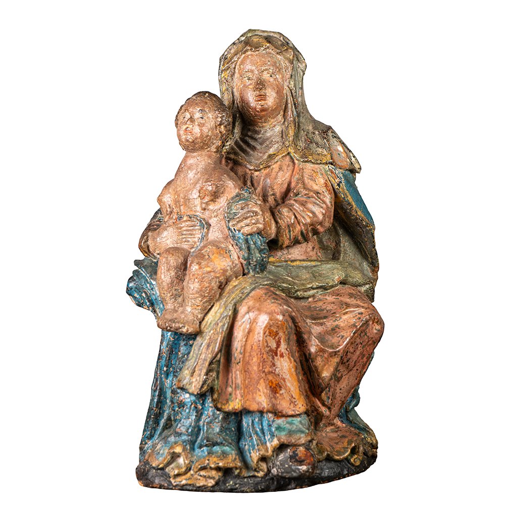 Groupe sculptural en terre cuite-photo-3