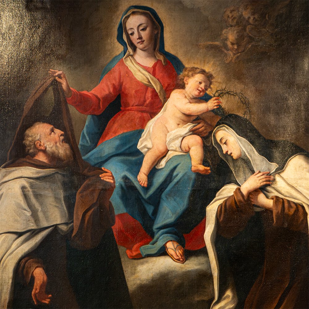 Painting Depicting The Holy Family With Saints-photo-4