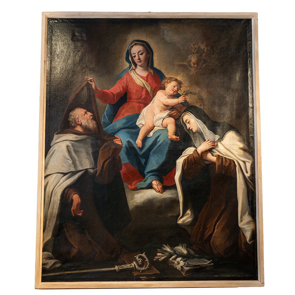 Painting Depicting The Holy Family With Saints