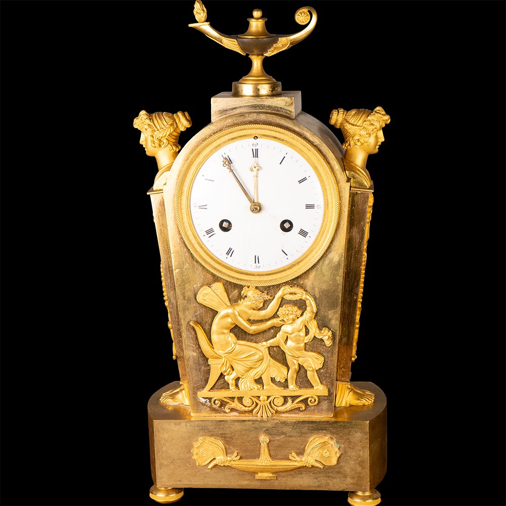 Chiseled And Gilded Bronze Clock-photo-5