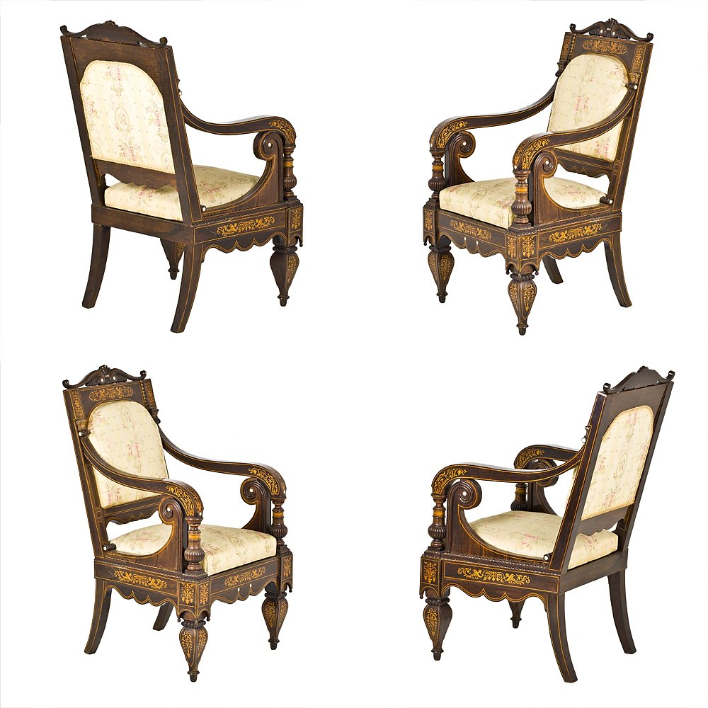 Ensemble de quatre fauteuils-photo-2