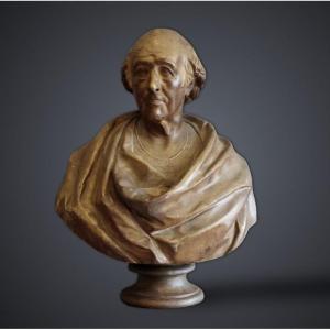 Sculpture Bust Of A Terracotta Man