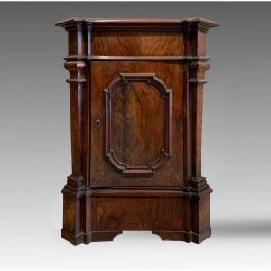 Bedside Table Of Roman Origin In Solid Wood From The 17th Century