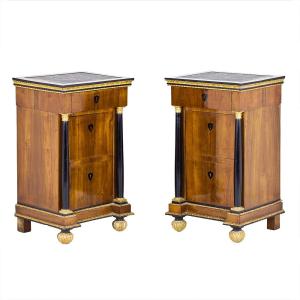 Paire de tables de chevet Empire