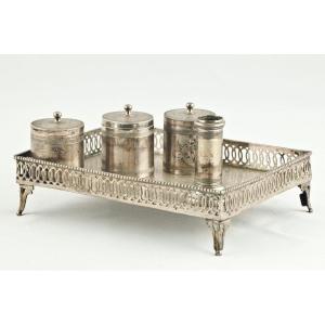 Neapolitan Silver Inkwell