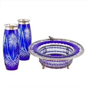 Triptyque en cristal et argent de Baccarat