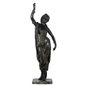 Sculpture Depicting A Young Woman Dancing