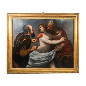 Tableau représentant « Suzanne et les Vieillards » de Luciano Borzone