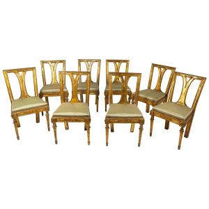 Set Of Eight Louis XVI Chairs