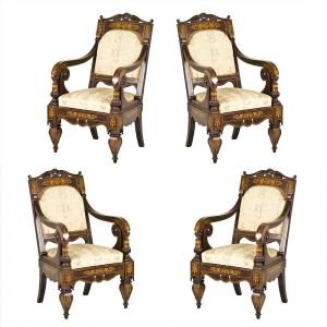 Ensemble de quatre fauteuils