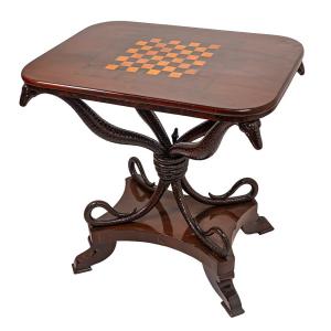 Extremely Rare Coffee Table With A Chessboard