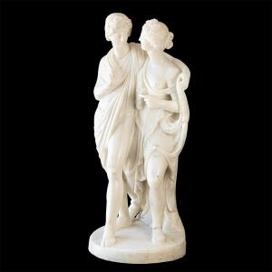 Neoclassical Sculpture Depicting Bacchus And Ariadne