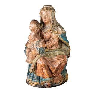 Groupe sculptural en terre cuite