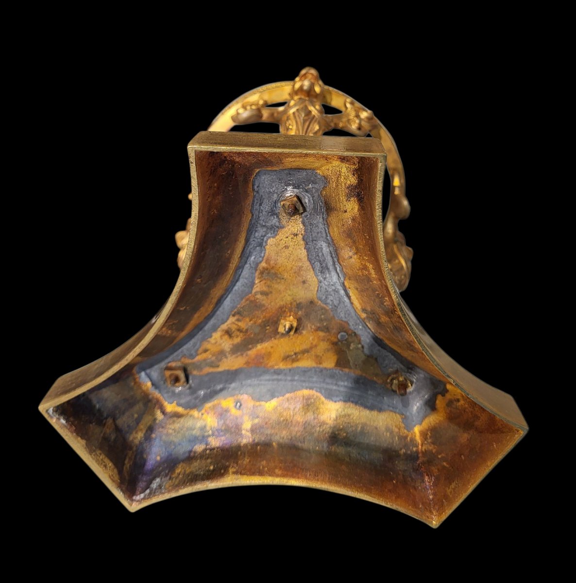 Gilded Bronze And Crystal Centerpiece-photo-3