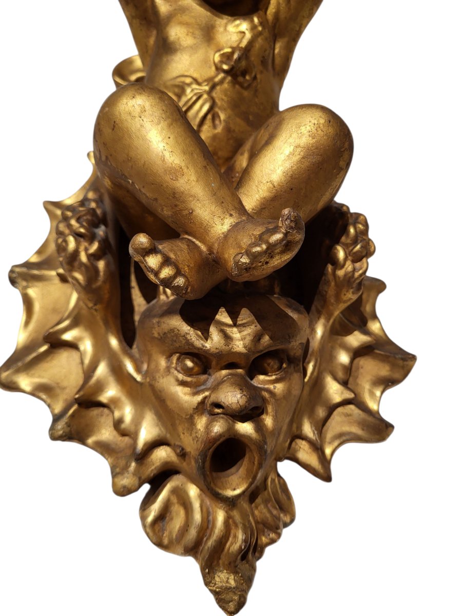 Étagère-porte-vase représentant un putto-photo-2