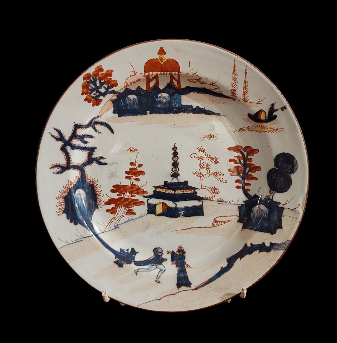 Three Plates In Majolica From Milan, Felice Clerici Manufacture Or Pasquale Rubati-photo-4