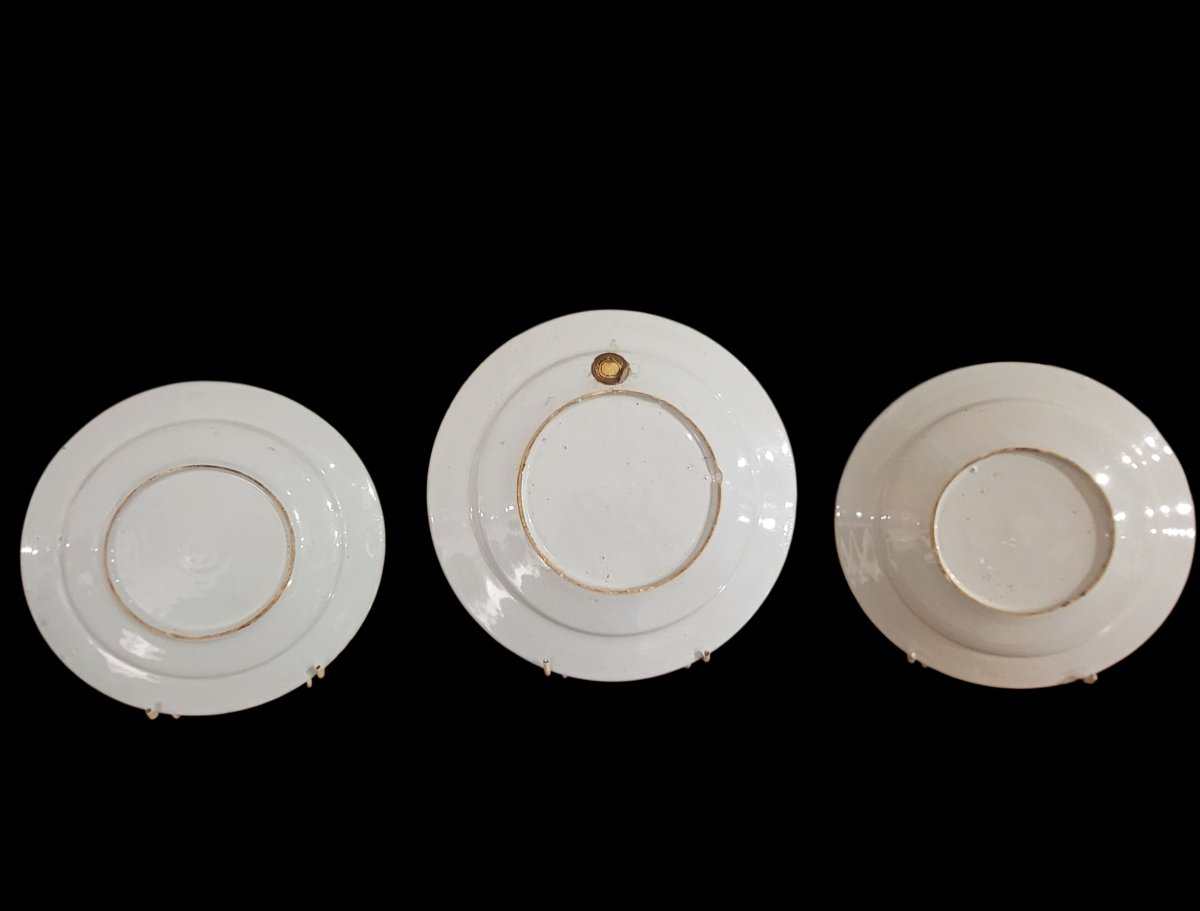 Three Plates In Majolica From Milan, Felice Clerici Manufacture Or Pasquale Rubati-photo-4