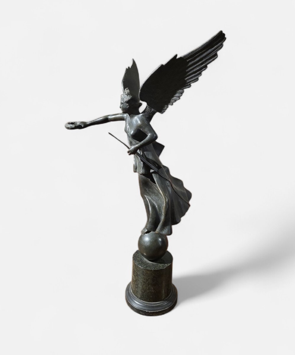 Bronze Sculpture Depicting Winged Victory, 19th Century-photo-2