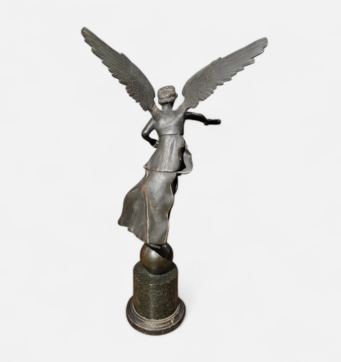Bronze Sculpture Depicting Winged Victory, 19th Century-photo-4