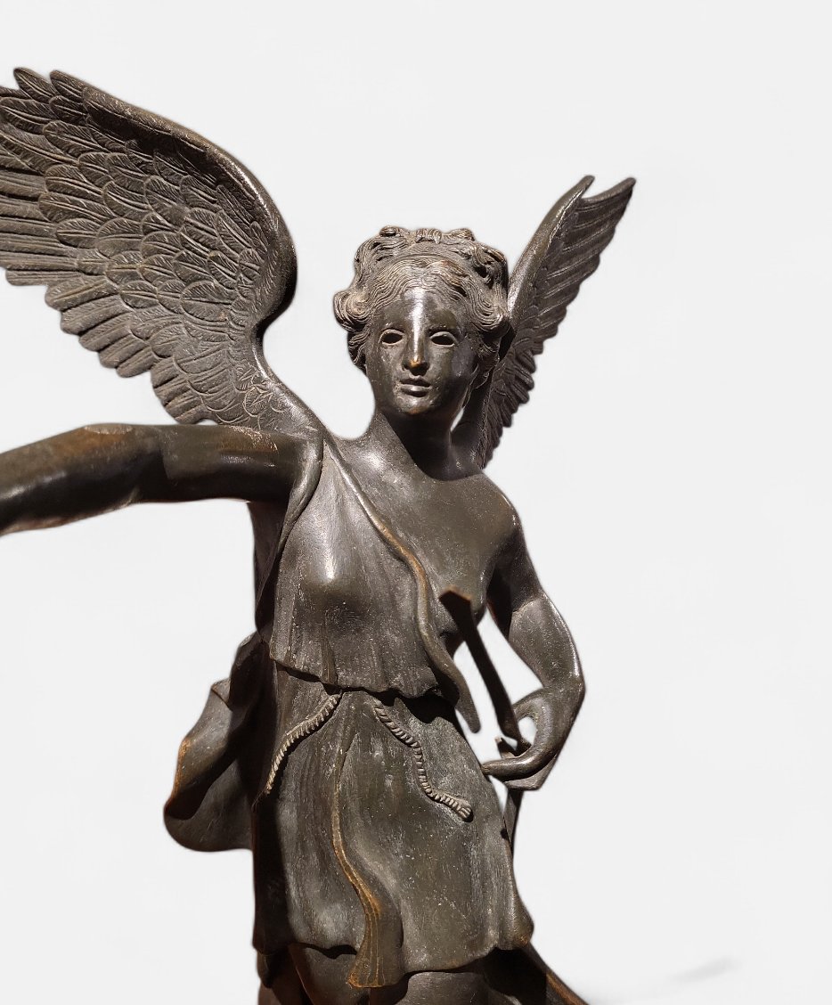 Bronze Sculpture Depicting Winged Victory, 19th Century-photo-1